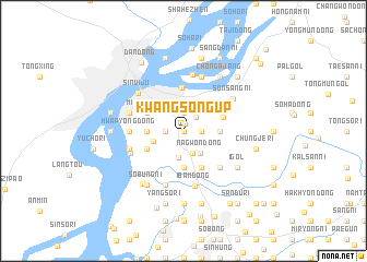 map of Kwangsŏng-ŭp