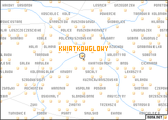 map of Kwiatków Główy