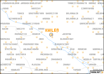 map of Kwileń