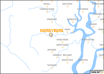 map of Kwingyaung