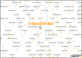 map of Kyaukkwe Myauk