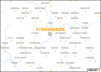 map of Kyaukpadaung