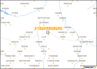 map of Kyaukpadaung