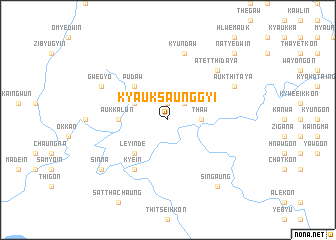 map of Kyauksaunggyi