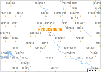 map of Kyauksaung