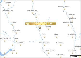 map of Kyaungdaung Bāzār