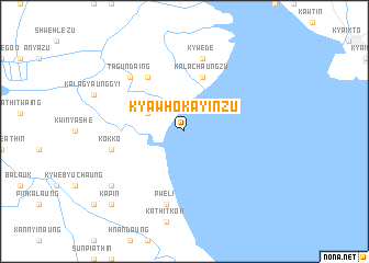 map of Kyawho-kayinzu