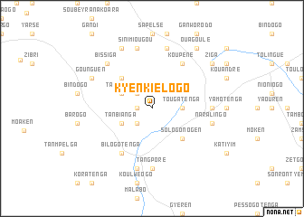 map of Kyenkiélogo