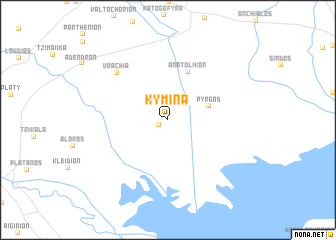 map of Kýmina