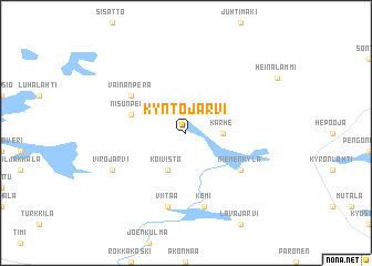 map of Kyntöjärvi