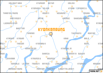 map of Kyonkanaung