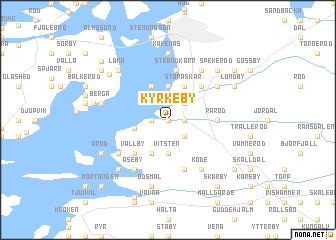 map of Kyrkeby