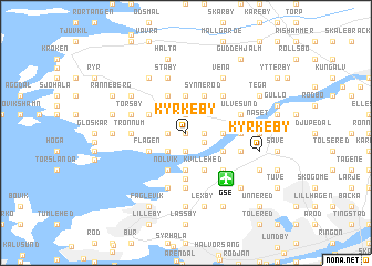 map of Kyrkeby