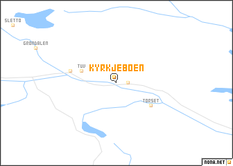 map of Kyrkjebøen