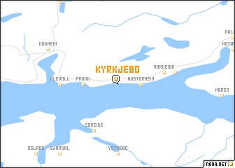 map of Kyrkjebø