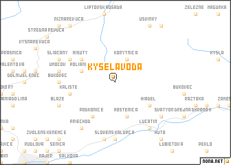 map of Kyselá Voda