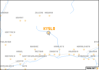 map of Kyslá