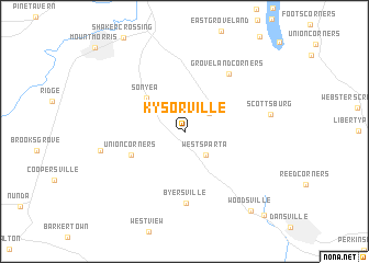 map of Kysorville