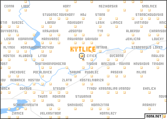 map of Kytlice