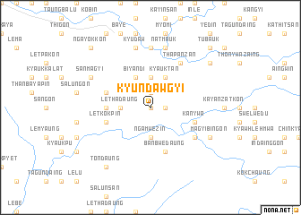 map of Kyundawgyi