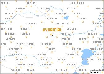 map of Kyvaičiai