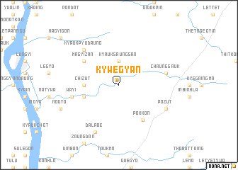 map of Kywègyan