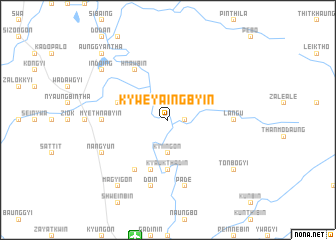 map of Kyweyaingbyin