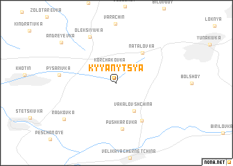 map of Kyyanytsya