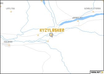 map of Kyzyl-Asker