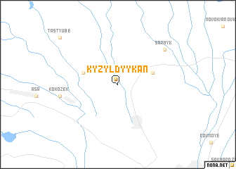 map of Kyzyl-Dyykan