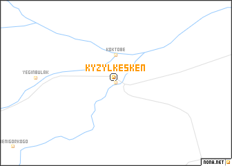 map of Kyzylkesken