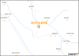 map of Kyzylkiya