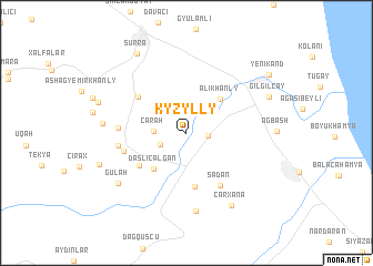 map of (( Kyzylly ))