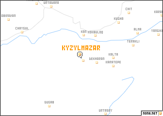 map of Kyzyl-Mazar