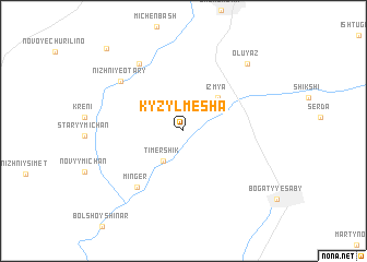 map of Kyzyl-Mesha