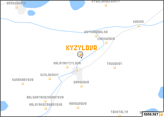 map of Kyzylova