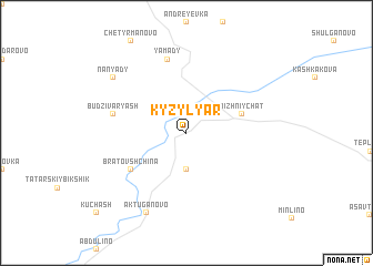 map of Kyzyl-Yar