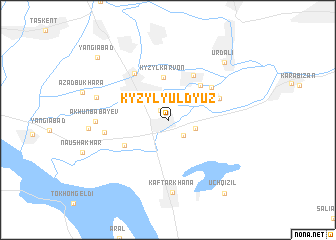 map of Kyzyl-Yuldyuz