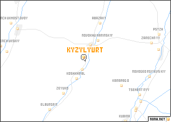 map of Kyzyl-Yurt