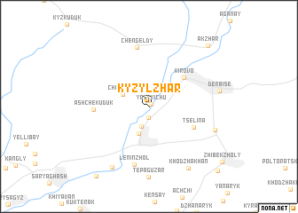 map of Kyzylzhar