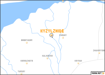 map of Kyzylzhide