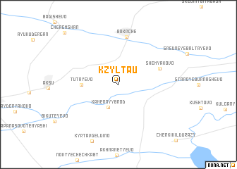 map of Kzyl-Tau