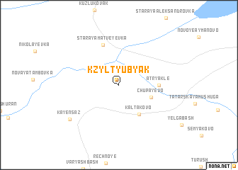 map of Kzyl-Tyubyak
