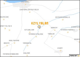 map of Kzyl-Yalan