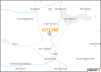 map of Kzyl-Yar