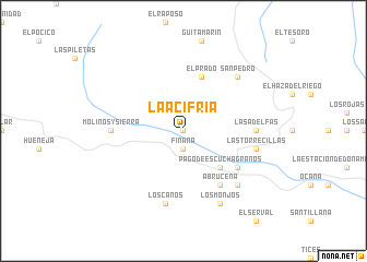 map of La Acifría