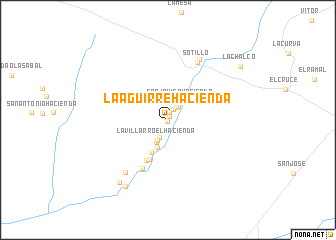 map of La Aguirre Hacienda