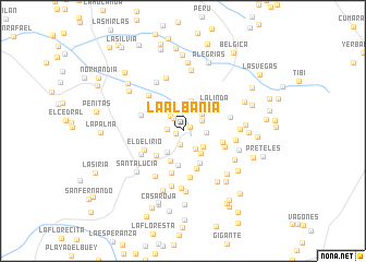 map of La Albania