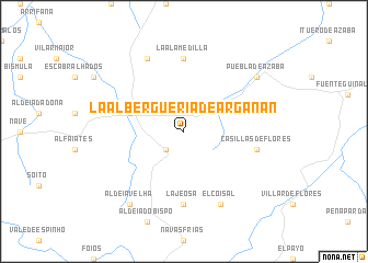 map of La Alberguería de Argañán