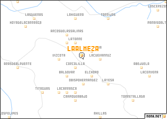 map of La Almeza